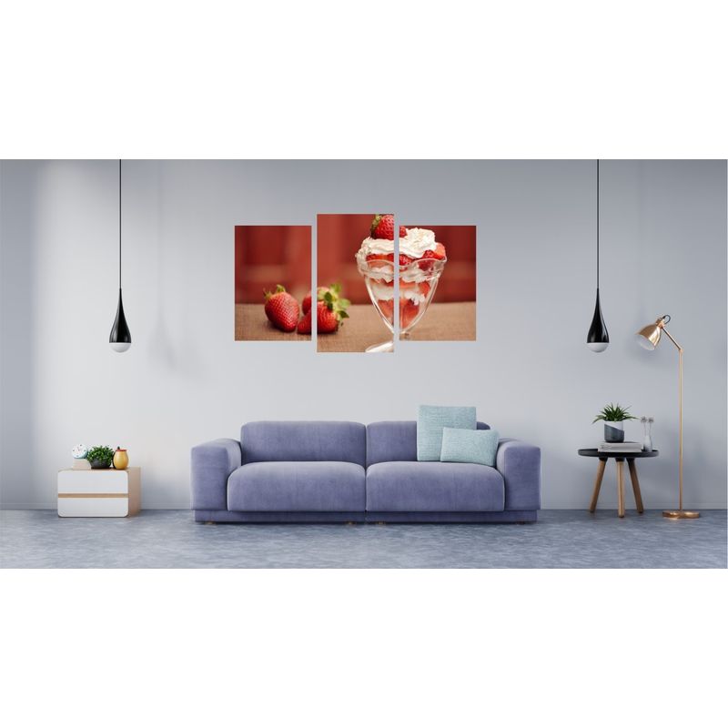 Casa si Gradina - Decoratiuni - Tablouri - Tablou multicanvas 3 piese Food and Drinks model 217, 150x90 cm - Infinity.ro