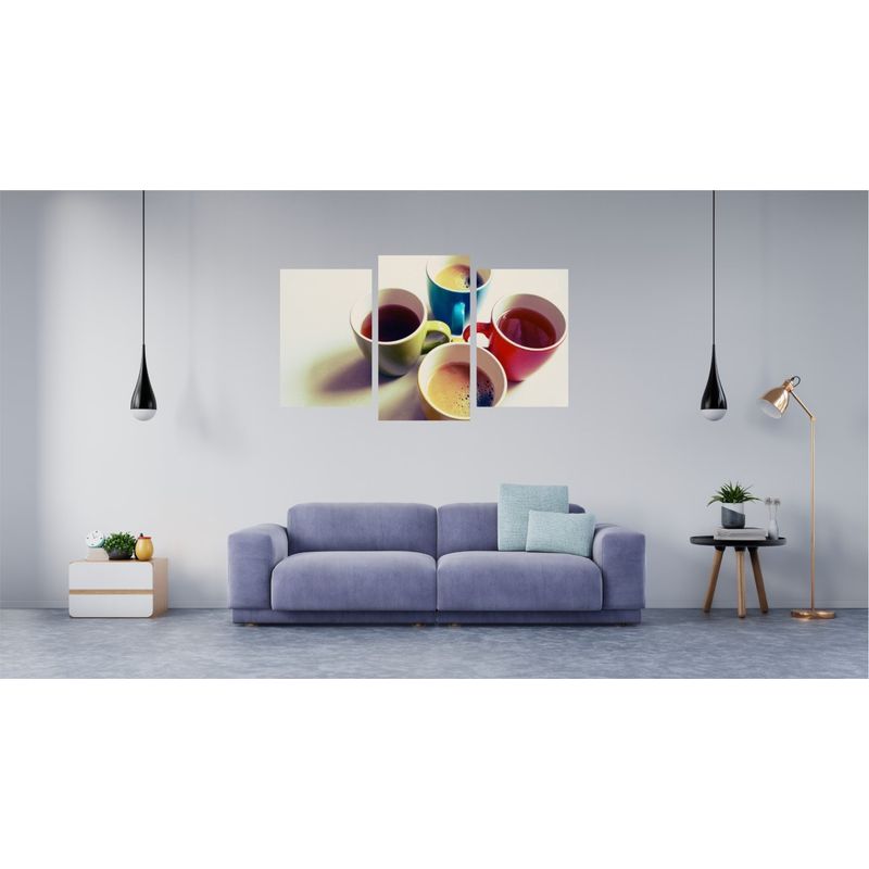 Casa si Gradina - Decoratiuni - Tablouri - Tablou multicanvas 3 piese Food and Drinks model 36, 150x90 cm - Infinity.ro