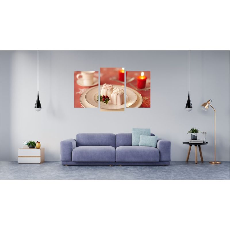 Casa si Gradina - Decoratiuni - Tablouri - Tablou multicanvas 3 piese Food and Drinks model 33, 150x90 cm - Infinity.ro