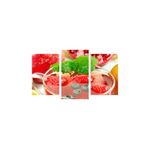 Casa si Gradina - Decoratiuni - Tablouri - Tablou multicanvas 3 piese Food and Drinks model 45, 150x90 cm - Infinity.ro