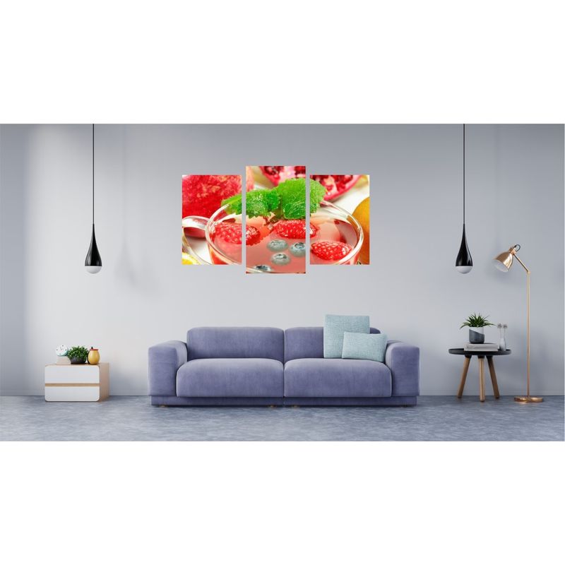 Casa si Gradina - Decoratiuni - Tablouri - Tablou multicanvas 3 piese Food and Drinks model 45, 150x90 cm - Infinity.ro