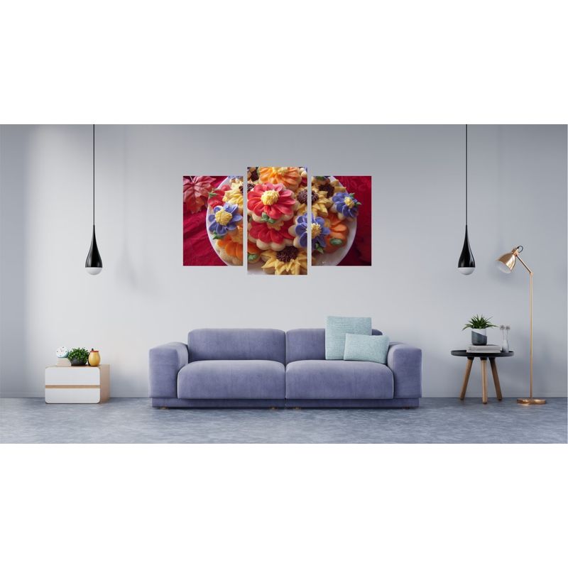 Casa si Gradina - Decoratiuni - Tablouri - Tablou multicanvas 3 piese Food and Drinks model 245, 150x90 cm - Infinity.ro