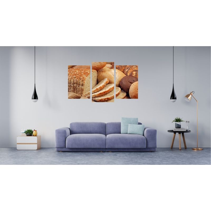 Casa si Gradina - Decoratiuni - Tablouri - Tablou multicanvas 3 piese Food and Drinks model 225, 150x90 cm - Infinity.ro