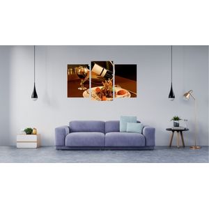 Tablou multicanvas 3 piese Food and Drinks model 219, 150x90 cm