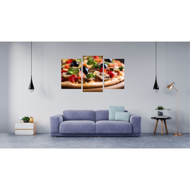 Casa si Gradina - Decoratiuni - Tablouri - Tablou multicanvas 3 piese Food and Drinks model 185, 150x90 cm - Infinity.ro