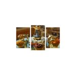 Casa si Gradina - Decoratiuni - Tablouri - Tablou multicanvas 3 piese Food and Drinks model 192, 150x90 cm - Infinity.ro