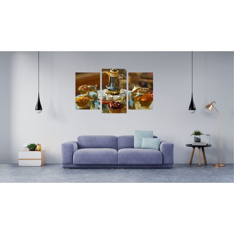 Casa si Gradina - Decoratiuni - Tablouri - Tablou multicanvas 3 piese Food and Drinks model 192, 150x90 cm - Infinity.ro