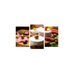 Casa si Gradina - Decoratiuni - Tablouri - Tablou multicanvas 3 piese Food and Drinks model 2, 150x90 cm - Infinity.ro