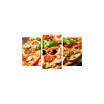 Casa si Gradina - Decoratiuni - Tablouri - Tablou multicanvas 3 piese Food and Drinks model 166, 150x90 cm - Infinity.ro