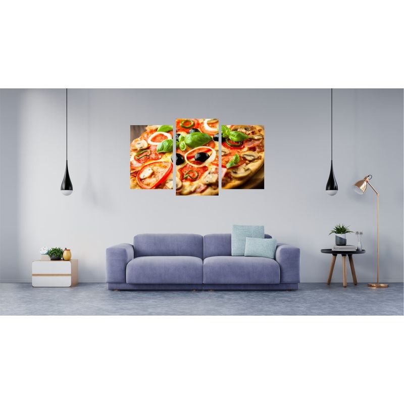 Casa si Gradina - Decoratiuni - Tablouri - Tablou multicanvas 3 piese Food and Drinks model 166, 150x90 cm - Infinity.ro