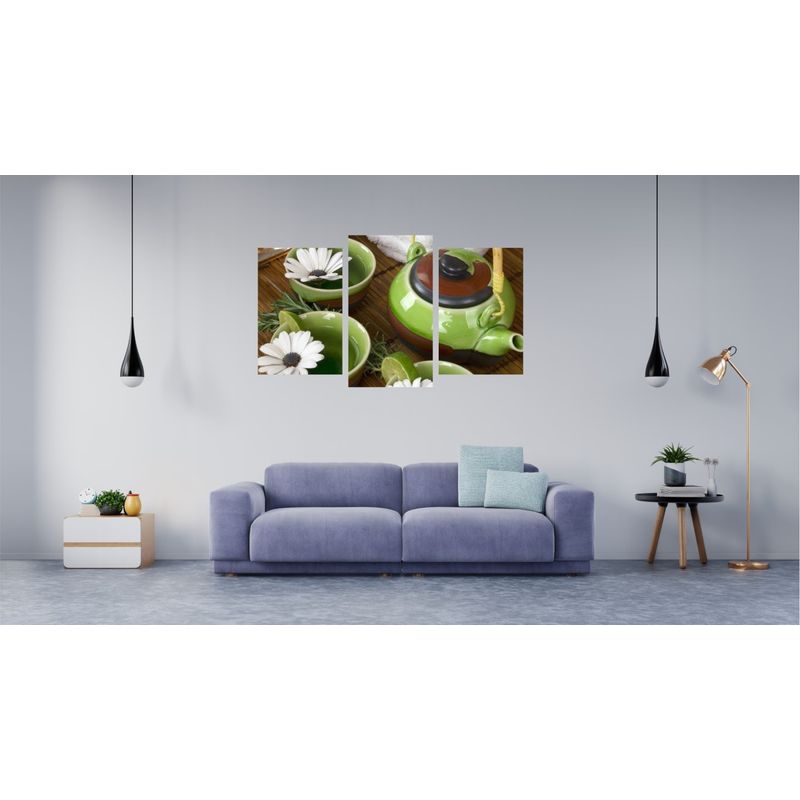 Casa si Gradina - Decoratiuni - Tablouri - Tablou multicanvas 3 piese Food and Drinks model 142, 150x90 cm - Infinity.ro
