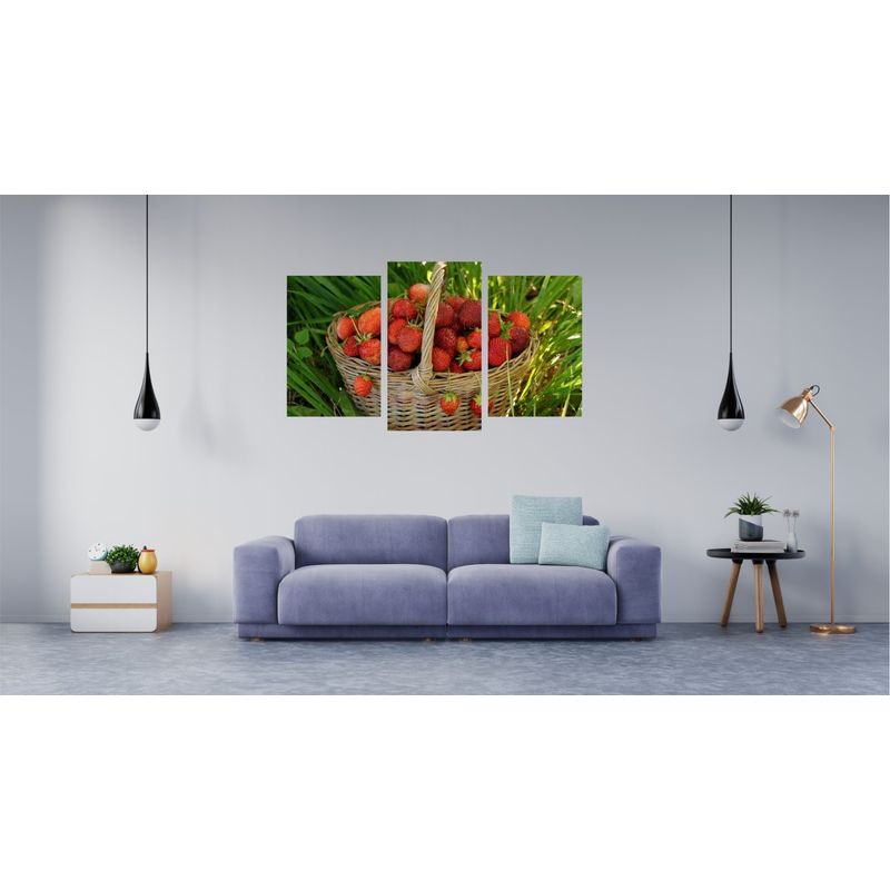 Casa si Gradina - Decoratiuni - Tablouri - Tablou multicanvas 3 piese Food and Drinks model 159, 150x90 cm - Infinity.ro