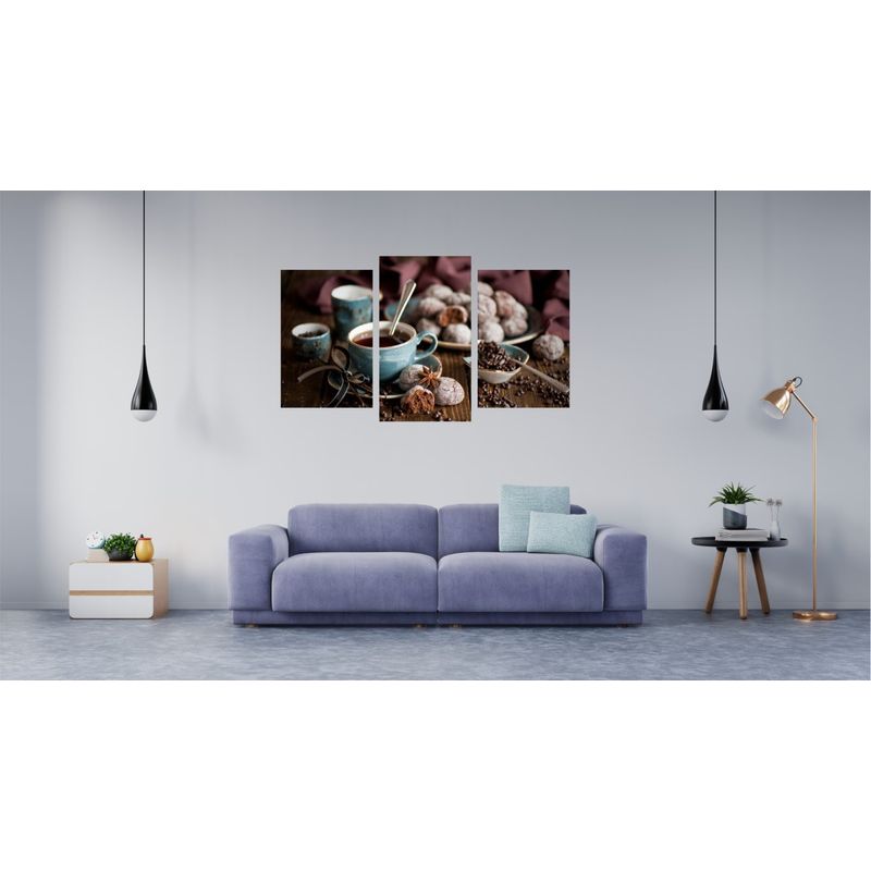 Casa si Gradina - Decoratiuni - Tablouri - Tablou multicanvas 3 piese Food and Drinks model 139, 150x90 cm - Infinity.ro