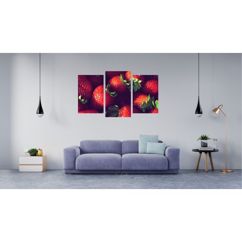 Casa si Gradina - Decoratiuni - Tablouri - Tablou multicanvas 3 piese Food and Drinks model 157, 150x90 cm - Infinity.ro