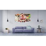 Casa si Gradina - Decoratiuni - Tablouri - Tablou multicanvas 3 piese Food and Drinks model 132, 150x90 cm - Infinity.ro
