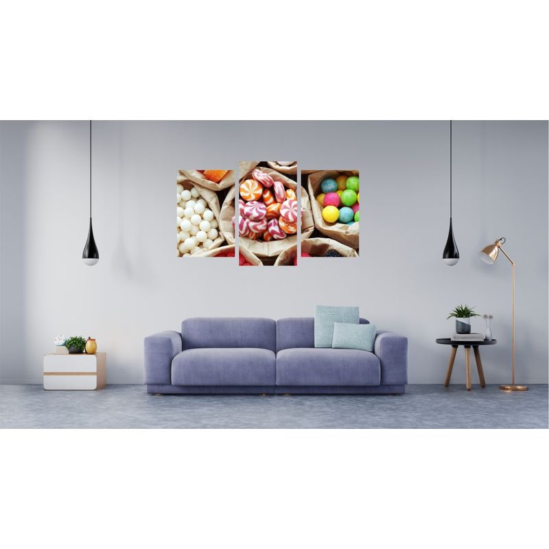 Casa si Gradina - Decoratiuni - Tablouri - Tablou multicanvas 3 piese Food and Drinks model 132, 150x90 cm - Infinity.ro