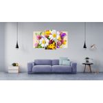 Casa si Gradina - Decoratiuni - Tablouri - Tablou multicanvas 3 piese Flori model 7, 150x90 cm - Infinity.ro