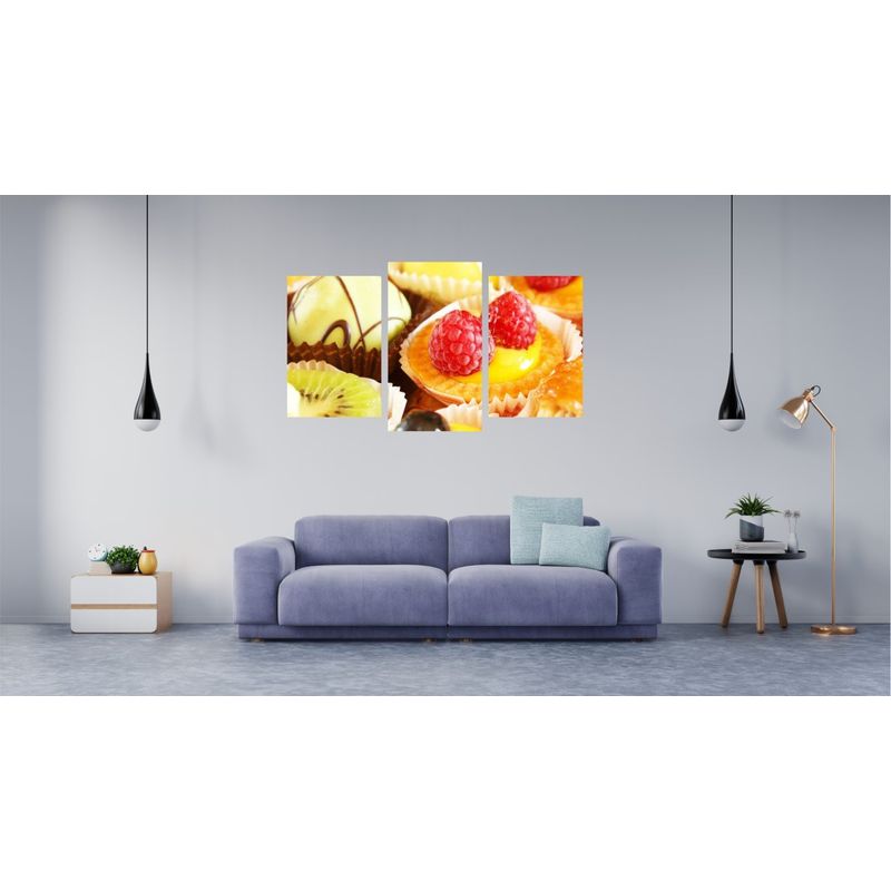 Casa si Gradina - Decoratiuni - Tablouri - Tablou multicanvas 3 piese Food and Drinks model 137, 150x90 cm - Infinity.ro