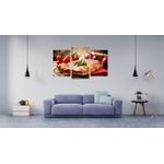 Casa si Gradina - Decoratiuni - Tablouri - Tablou multicanvas 3 piese Food and Drinks model 118, 150x90 cm - Infinity.ro