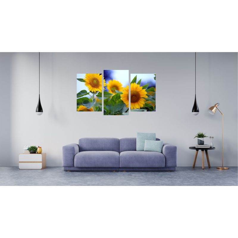 Casa si Gradina - Decoratiuni - Tablouri - Tablou multicanvas 3 piese Flori model 16, 150x90 cm - Infinity.ro