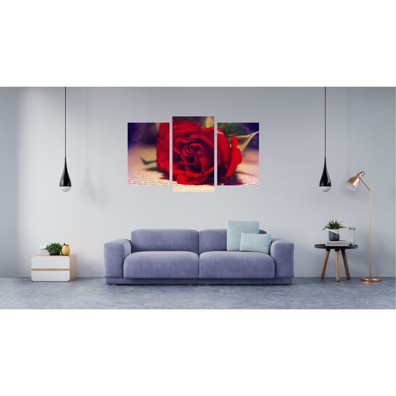 Casa si Gradina - Decoratiuni - Tablouri - Tablou multicanvas 3 piese Flori model 8, 150x90 cm - Infinity.ro