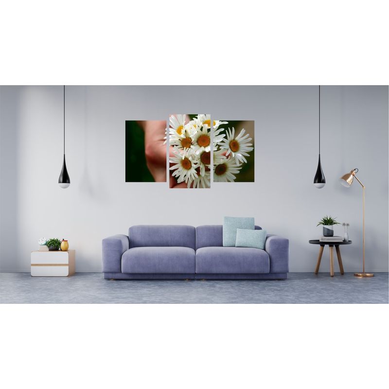 Casa si Gradina - Decoratiuni - Tablouri - Tablou multicanvas 3 piese Flori model 20, 150x90 cm - Infinity.ro