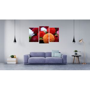 Tablou multicanvas 3 piese Flori model 14, 150x90 cm
