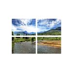 Casa si Gradina - Decoratiuni - Tablouri - Set tablouri Multicanvas 4 piese peisaj 24, 100x70 cm - Infinity.ro