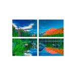 Casa si Gradina - Decoratiuni - Tablouri - Set tablouri Multicanvas 4 piese peisaj 81, 60x40 cm - Infinity.ro