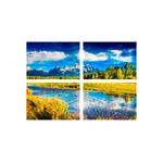 Casa si Gradina - Decoratiuni - Tablouri - Set tablouri Multicanvas 4 piese peisaj 173, 60x40 cm - Infinity.ro