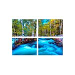 Casa si Gradina - Decoratiuni - Tablouri - Set tablouri Multicanvas 4 piese peisaj 182, 60x40 cm - Infinity.ro