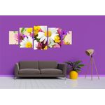 Casa si Gradina - Decoratiuni - Tablouri - Tablou multicanvas 5 piese Flori model 7, 220x90 cm - Infinity.ro