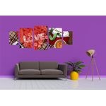 Casa si Gradina - Decoratiuni - Tablouri - Tablou multicanvas 5 piese Food and Drinks model 209, 220x90 cm - Infinity.ro