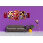 Casa si Gradina - Decoratiuni - Tablouri - Tablou multicanvas 5 piese Food and Drinks model 245, 220x90 cm - Infinity.ro