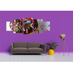 Casa si Gradina - Decoratiuni - Tablouri - Tablou multicanvas 5 piese Food and Drinks model 14, 220x90 cm - Infinity.ro