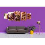 Casa si Gradina - Decoratiuni - Tablouri - Tablou multicanvas 5 piese Food and Drinks model 195, 220x90 cm - Infinity.ro