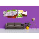 Casa si Gradina - Decoratiuni - Tablouri - Tablou multicanvas 5 piese Food and Drinks model 3, 220x90 cm - Infinity.ro