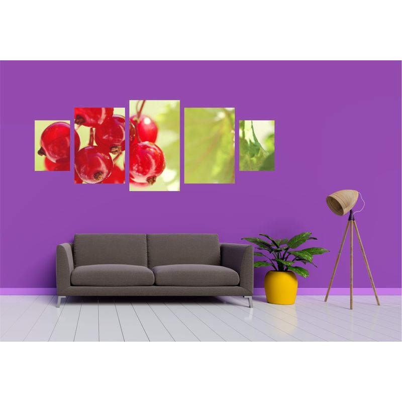 Casa si Gradina - Decoratiuni - Tablouri - Tablou multicanvas 5 piese Food and Drinks model 102, 220x90 cm - Infinity.ro