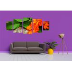 Casa si Gradina - Decoratiuni - Tablouri - Tablou multicanvas 5 piese Flori model 15, 220x90 cm - Infinity.ro