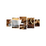 Casa si Gradina - Decoratiuni - Tablouri - Tablou multicanvas 5 piese Food and Drinks model 242, 220x90 cm - Infinity.ro