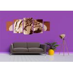 Casa si Gradina - Decoratiuni - Tablouri - Tablou multicanvas 5 piese Food and Drinks model 149, 220x90 cm - Infinity.ro