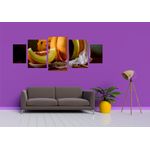 Casa si Gradina - Decoratiuni - Tablouri - Tablou multicanvas 5 piese Food and Drinks model 203, 220x90 cm - Infinity.ro