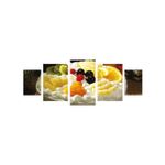 Casa si Gradina - Decoratiuni - Tablouri - Tablou multicanvas 5 piese Food and Drinks model 215, 220x90 cm - Infinity.ro