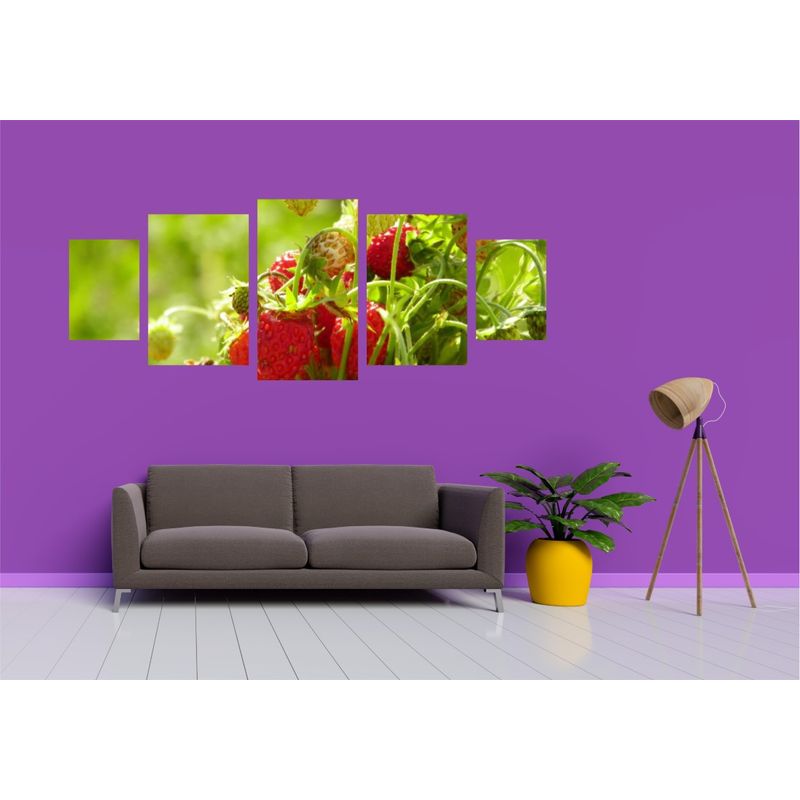 Casa si Gradina - Decoratiuni - Tablouri - Tablou multicanvas 5 piese Food and Drinks model 194, 220x90 cm - Infinity.ro
