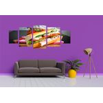 Casa si Gradina - Decoratiuni - Tablouri - Tablou multicanvas 5 piese Food and Drinks model 46, 220x90 cm - Infinity.ro