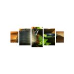 Casa si Gradina - Decoratiuni - Tablouri - Tablou multicanvas 5 piese Food and Drinks model 230, 220x90 cm - Infinity.ro