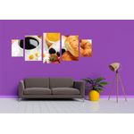 Casa si Gradina - Decoratiuni - Tablouri - Tablou multicanvas 5 piese Food and Drinks model 229, 220x90 cm - Infinity.ro