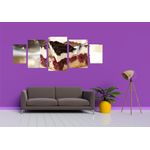 Casa si Gradina - Decoratiuni - Tablouri - Tablou multicanvas 5 piese Food and Drinks model 227, 220x90 cm - Infinity.ro