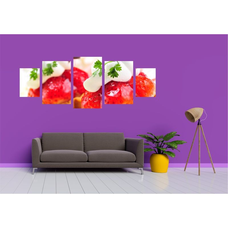 Casa si Gradina - Decoratiuni - Tablouri - Tablou multicanvas 5 piese Food and Drinks model 201, 220x90 cm - Infinity.ro