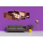 Casa si Gradina - Decoratiuni - Tablouri - Tablou multicanvas 5 piese Food and Drinks model 198, 220x90 cm - Infinity.ro